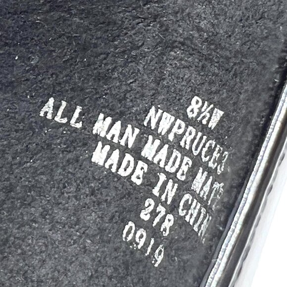 8.5W 8.5 WIDE WIDTH Nine West Pruce 3 Black Patent Block Heels Sandals‎ Shoes - Picture 15 of 15